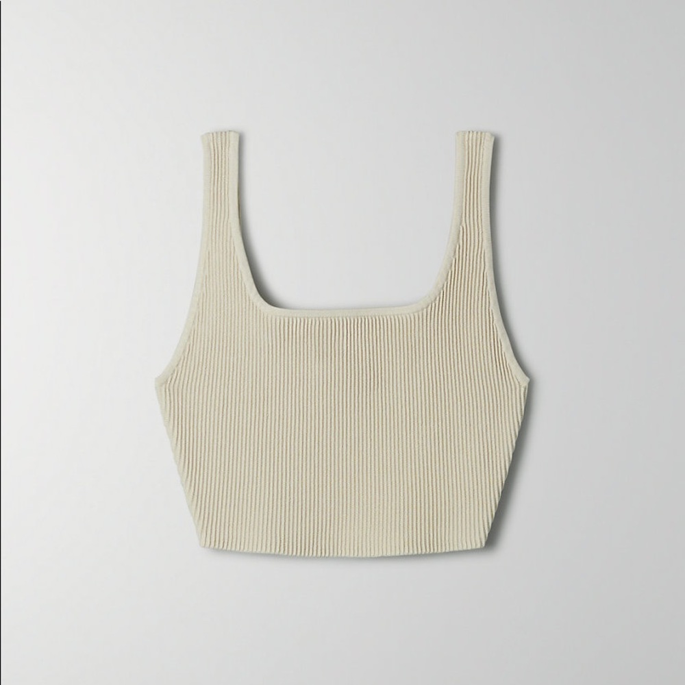 Babaton sculpt knit tank cropped